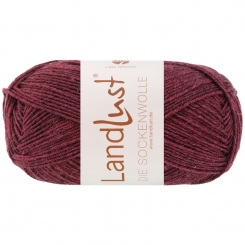Landlust Die Sockenwolle 50g Melange Lana Grossa 1602 Weinrot Meliert