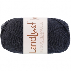 Landlust Die Sockenwolle 50g Melange Lana Grossa 1605 Schwarzblau Meliert