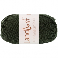 Landlust Die Sockenwolle 50g Melange Lana Grossa 1610 Schwarzgrün Meliert