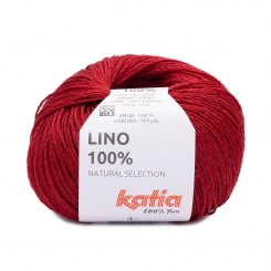Lino 100% Katia 38 Feuerrot