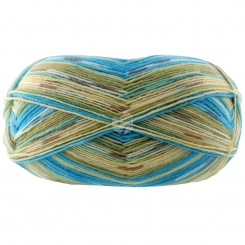 Meilenweit 100 Aktion Lana Grossa 3001 Hellgelb/Lindgrün/Weiß/Jade/Türkisblau/;Graubraun