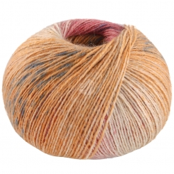 Meilenweit 100 Alpaca Print Lana Grossa 2208 Blassgelb/Orange/Blaugrau/Perlbeige/Rosa/Erdbeerrot/Blauviolett