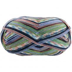 Meilenweit 100 Arte Lana Grossa 6811 Waldgrün/Ecru/Türkis/Rost/Grün/Mausgrau/