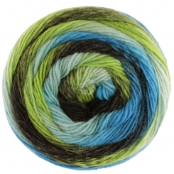 Meilenweit 100 Color Mix Multi Lana Grossa 8015 Hell-/Moosgrün/Jade/Türkis/Blaupetrol/