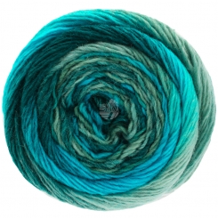Meilenweit 100 Color Mix Soft Lana Grossa 8052 Dunkelpetrol/Petrolblau/-grün/Hellpetrol/Mint