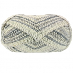 Meilenweit 100 Denim Mix Lana Grossa 4656 Silbergrau/Ecru/Hell-/Mittel-/Dunkelgrau