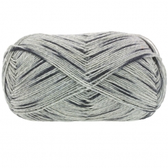 Meilenweit 100 Denim Mix Lana Grossa % - 4657 Silber-/Hellgrau/Anthrazit
