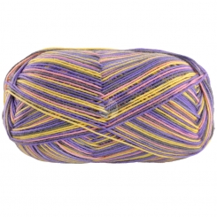 Meilenweit 100 Merino Extrafine Cosy Lana Grossa 6167 Gelb/Pfirsich/Graphitgrau/Veilchenblau