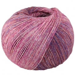Meilenweit 100 Merino Extrafine Shades Lana Grossa 7224 Rosa/Pink/Ocker/Blauviolett/Dunkelrot
