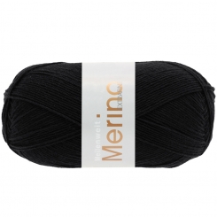 Meilenweit 100 Merino Extrafine Uni Lana Grossa 2402 Schwarz