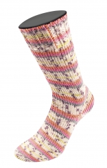 Meilenweit 6-fach Alpaca Uni Lana Grossa % - 1108 Orange/Pink/Grau/Weiß/Zitrusgelb/Brombeer