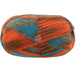 Meilenweit 6-fach Multi Lana Grossa % - 9665 Curry/Ocker/Orange/Türkisblau
