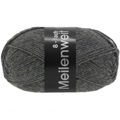 Meilenweit 8-fach 150g Uni Melange Lana Grossa 9557 Anthrazitgrau 
