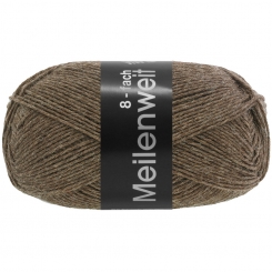 Meilenweit 8-fach 150g Uni Melange Lana Grossa 9612 Braun 
