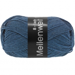 Meilenweit 8-fach 150g Uni Melange Lana Grossa 9614 Blau 
