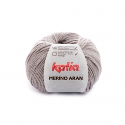 Merino Aran von Katia 100g-Knäuel 12 Hellgrau