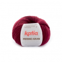 Merino Aran von Katia 100g-Knäuel 23 Dunkelweinrot