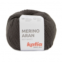 Merino Aran von Katia 100g-Knäuel 95 Dunkelbraun