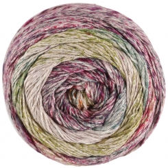 Mosaico Lana Grossa %% - 06 Graubeige/Grau/Fuchsia/Pink/Dunkel-/Olivgrün/Orange