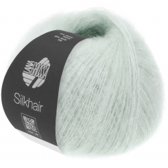 Silkhair Uni und Melange Lana Grossa 041 silbergrau