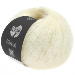 Silkhair Uni und Melange Lana Grossa 117 weiß