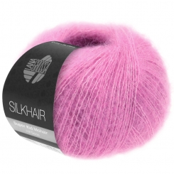 Silkhair Uni und Melange Lana Grossa 162 Pink