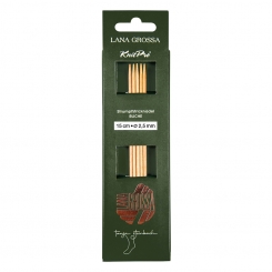 Strumpfstricknadeln Buche Lana Grossa 2,5mm x 15cm