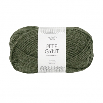 Peer Gynt Sandnes Garn 9572 Mork Gronn Melert