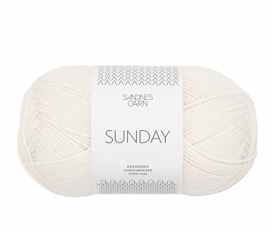Sunday Sandnes Garn 1001 Optisk Hvit