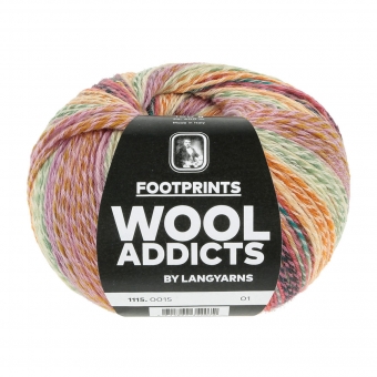 Footprints 4-fach Lang Yarns 15 Orange/Lilac/Green