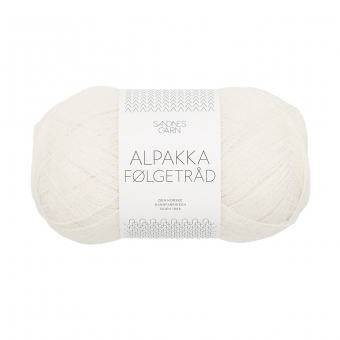 Alpakka Folgetrad Sandnes Garn 1002 Hvit