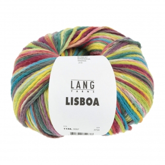 Lisboa Lang Yarns 07 Rot/Dunkelgrün/Blau/Gelb