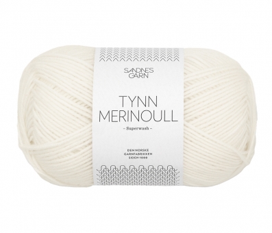 Tynn Merinoull Sandnes Garn 1002 Hvit