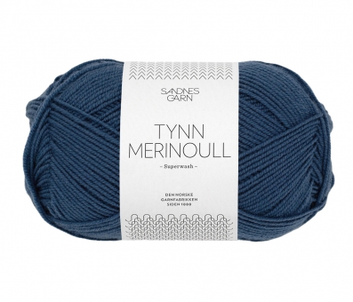 Tynn Merinoull Sandnes Garn 6062 Mork Bla