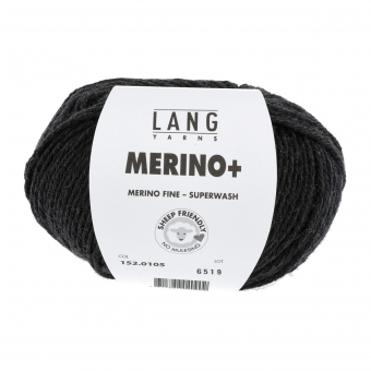 Merino Plus Lang Yarns 105 ANTHRAZIT MÉLANGE