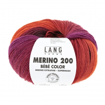 Merino 200 Bebe Color Lang Yarns 554 Orange/Rot/Viola