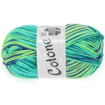 Cotone Print Lana Grossa 311 smaragd/hellgrün/petrol/royal