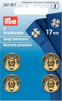 Annähdruckknöpfe goldfarbig 17mm 