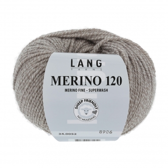 Merino 120 Lang Yarns 052 WEISS/BEIGE MOULINÉ