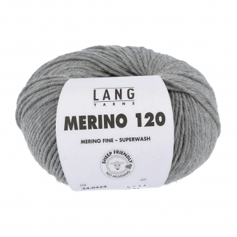 Merino 120 Lang Yarns 324 GRAU MELANGE