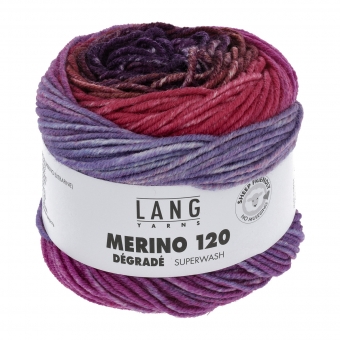Merino 120 Degrade Lang Yarns 04 ROT/VIOLETT