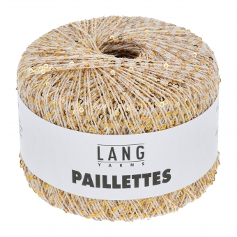 Paillettes Lang Yarns 02 Weiß/Gold