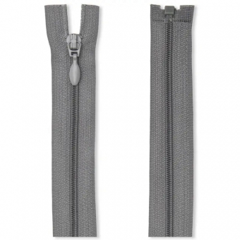 Fein Kunststoff Reißverschlüsse teilbar S8 004 mittelgrau | 60 cm
