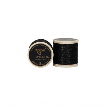 Anchor Metallic Stickgarn 342 schwarz