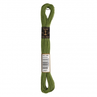 Anchor Vierfach Stickgarn Stärke 25 267 Wacholder hell