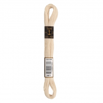 Anchor Vierfach Stickgarn Stärke 25 387 Creme