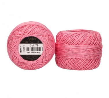 Anchor Perlgarn Stärke 8 - 10g 75 Perlrosa