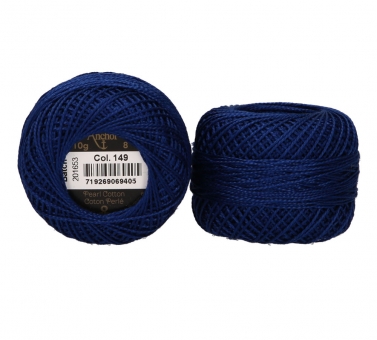 Anchor Perlgarn Stärke 8 - 10g 149 Tintenblau