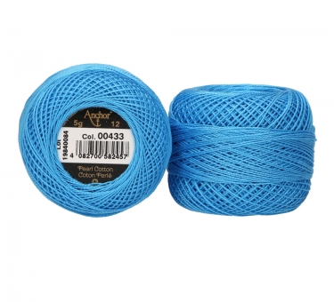 Anchor Perlgarn Stärke 12 - 5g 433 Blautürkis