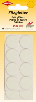 Filzgleiter klein selbstklebend weiß von Kleiber 
